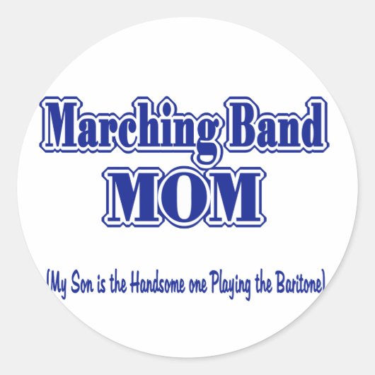 Marching Band Mam/Baritone Ronde Sticker (Voorkant)