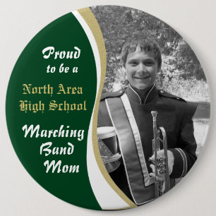 Marching Band Mam met Foto Ronde Button 6,0 Cm