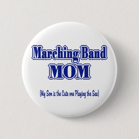 Marching Band Mam/Saxophone Ronde Button 5,7 Cm (Voorkant)