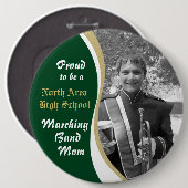 Marching Band Mama met Foto Ronde Button 6,0 Cm (Voorkant /achterkant)