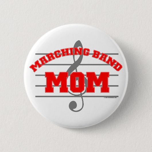 Marching Band mama Ronde Button 5,7 Cm (Voorkant)