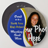 Marching Band mama Ronde Button 6,0 Cm (Voorkant /achterkant)