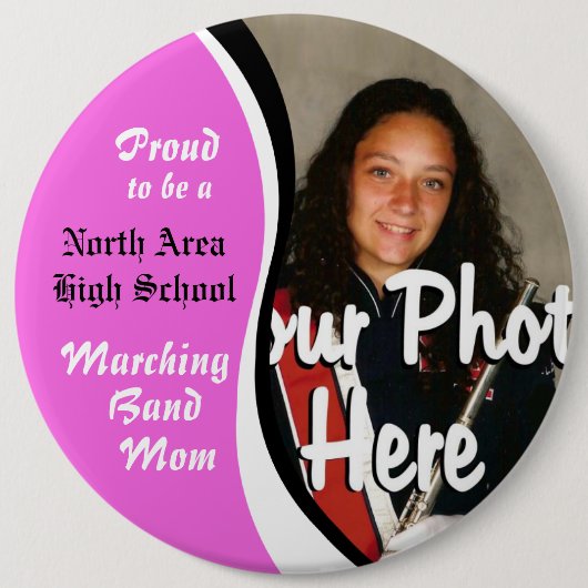 Marching Band mama Ronde Button 6,0 Cm (Voorkant)