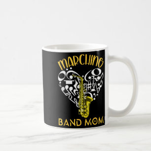 Marching Band Moeder Hart Liefde Muziek Noten Saxo Koffiemok