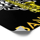 Marching Band Mom Heart Love Music Notes Saxophone Poster (Hoek)