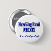 Marching Band Mom/ Trompet Ronde Button 5,7 Cm (Voorkant /achterkant)