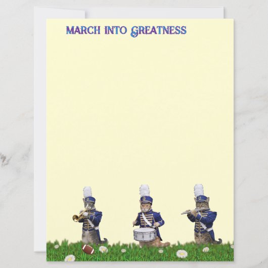 Marching Band of Cats Stationery (Achterkant)