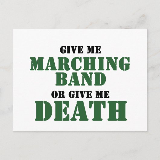 Marching Band of Death Briefkaart (Voorkant)