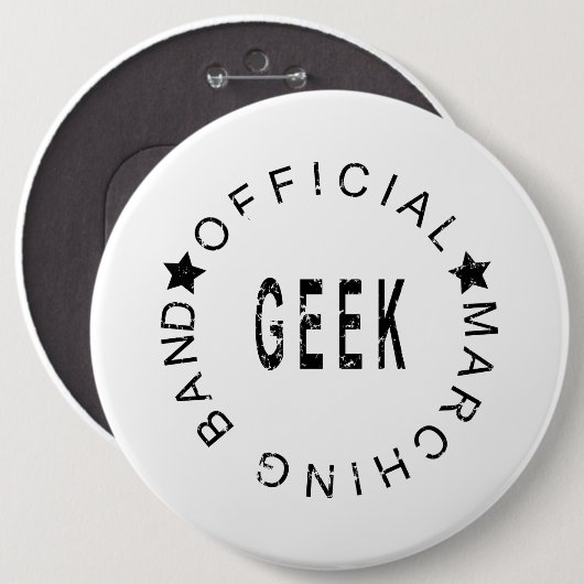 Marching Band Official Geek Ronde Button 6,0 Cm (Voorkant /achterkant)