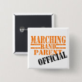 Marching Band Ouder Stamped Vierkante Button 5,1 Cm (Voorkant /achterkant)