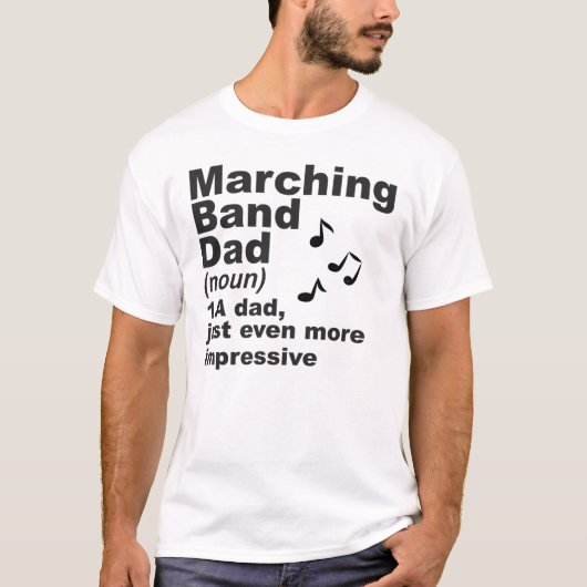 Marching Band Papa Definition Tshirt (Voorkant)