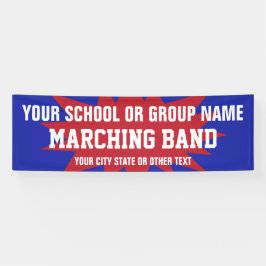 Marching Band Parade Banner met rode sterburst