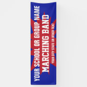 Marching Band Parade Banner met rode stervervormin (Verticaal)