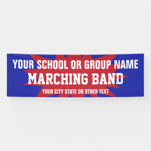 Marching Band Parade Banner met rode stervervormin