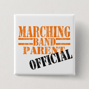 Marching Band Parent Stamped Vierkante Button 5,1 Cm