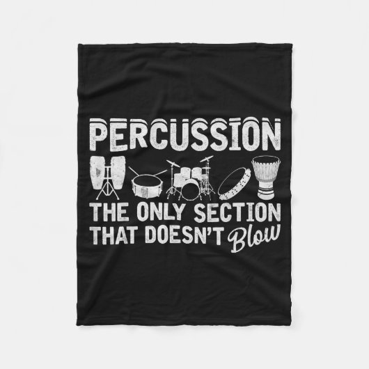 Marching Band Percussion For Percussionist Drummer Fleece Deken (Voorkant)