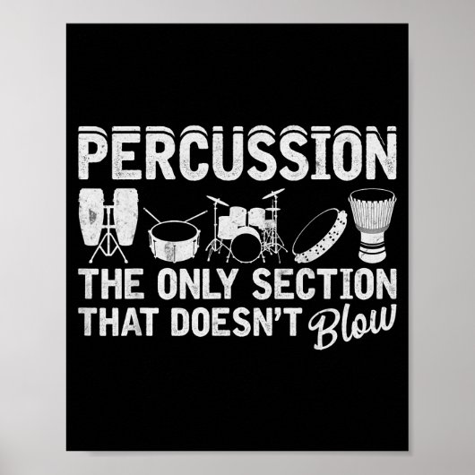 Marching Band Percussion For Percussionist Drummer Poster (Voorkant)