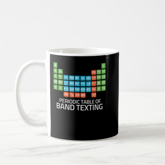 Marching Band Periodic Table of Band Texting Eleme Koffiemok (Links)