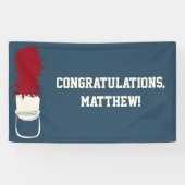 Marching Band Pet met Feathers Custom Bericht Spandoek (Horizontaal)