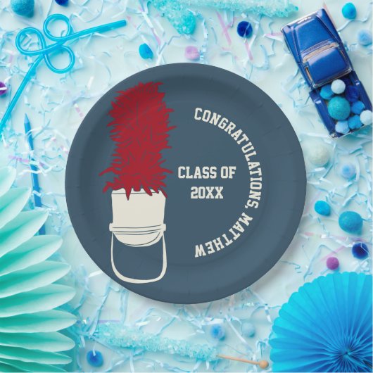 Marching Band Pet met Feathers Custom Party Papieren Bordje (Feest)