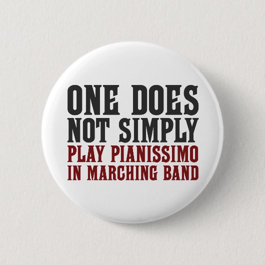 Marching Band Pianissimo Ronde Button 5,7 Cm (Voorkant)