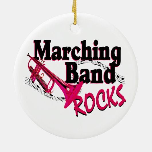 Marching Band Rocks Keramisch Ornament (Achterkant)