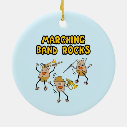 Marching Band Rocks Keramisch Ornament (Achterkant)