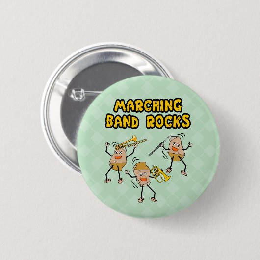 Marching Band Rocks Ronde Button 5,7 Cm (Voorkant /achterkant)