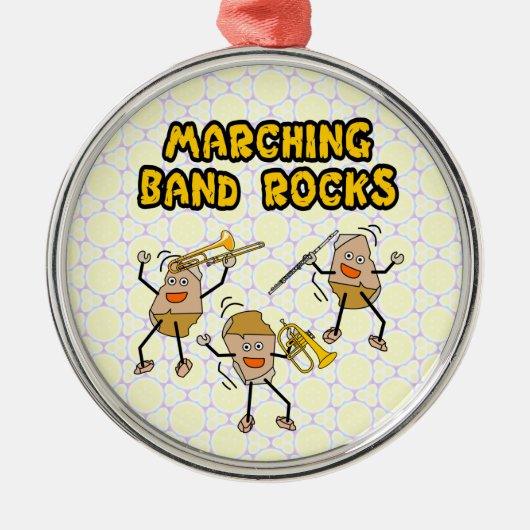 Marching Band Rocks Sleutelhanger Metalen Ornament (Voorkant)