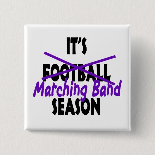 Marching Band Seizoen/ Paarse Vierkante Button 5,1 Cm (Voorkant)