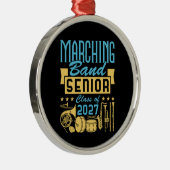 Marching Band Senior 2027 Metalen Ornament (Rechts)