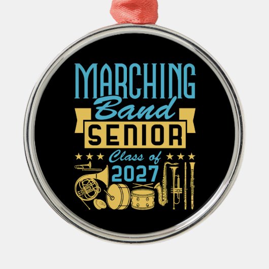 Marching Band Senior 2027 Metalen Ornament (Voorkant)