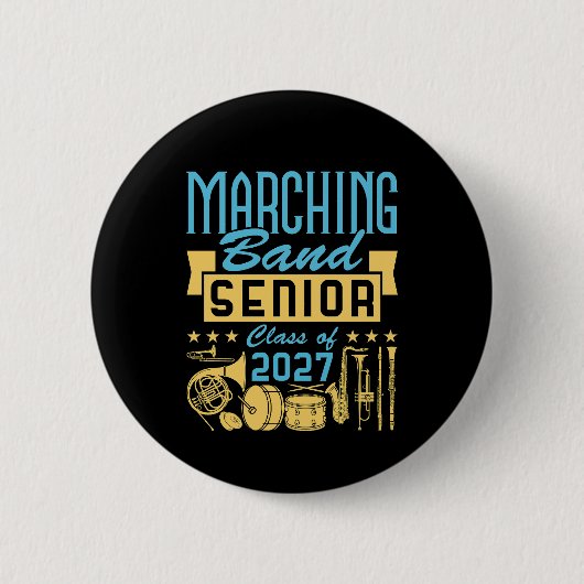 Marching Band Senior 2027 Ronde Button 5,7 Cm (Voorkant)