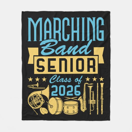 Marching Band Senior Class of 2026 Fleece Deken (Voorkant)