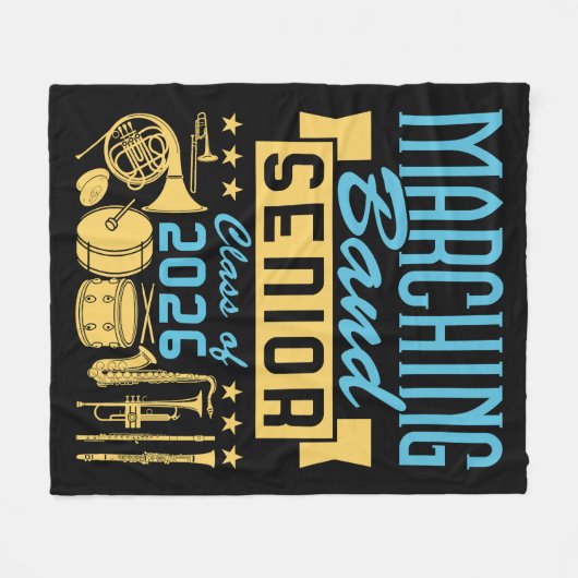 Marching Band Senior Class of 2026 Fleece Deken (Voorkant (Horizontaal))