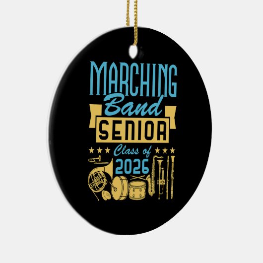 Marching Band Senior Class of 2026 Keramisch Ornament (Rechts)