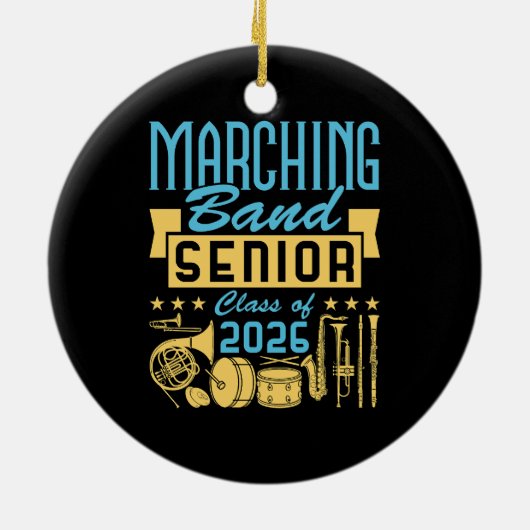 Marching Band Senior Class of 2026 Keramisch Ornament (Achterkant)