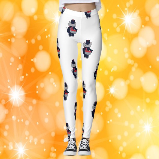 Marching Band Slagdrum Navyblauw Rood Leggings