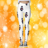 Marching Band Snare Drum Navy Blue Red Leggings