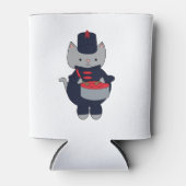 Marching Band Snaredrum Kat Navyblauw Rood Blikjeskoeler (Voorkant)