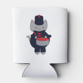 Marching Band Snaredrum Kat Navyblauw Rood Blikjeskoeler (Achterkant)