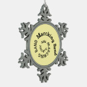 Marching Band Spiraal Tin Sneeuwvlok Ornament (Links)