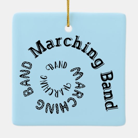 Marching Band Spiral Keramisch Ornament (Achterkant)