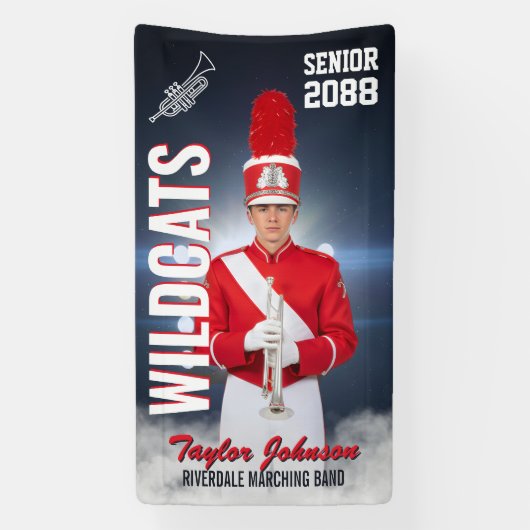 Marching Band Team Sports Photo Senior Night Spandoek (Verticaal)
