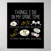 Marching Band Trombone Gift Mannen Jazz Muziek Poster (Voorkant)