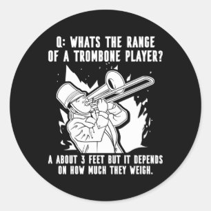 Marching Band Trombone Marching Band Trombone Ronde Sticker