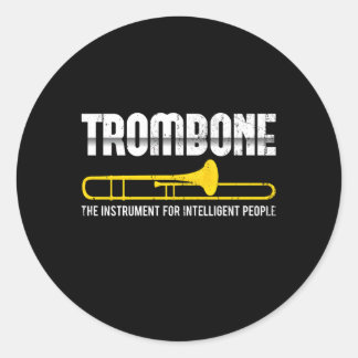 Marching Band Trombonist Jazz Muzikant Trombone Ronde Sticker