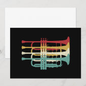 Marching Band Trompet Player Retro Design Kaart (Voorkant / Achterkant)