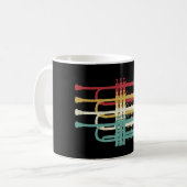 Marching Band Trompet Player Retro Design Koffiemok (Voorkant links)