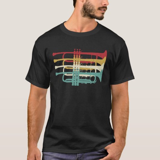 Marching Band Trompet Player Retro Design T-shirt (Voorkant)
